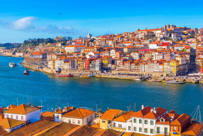 Porto's setting along the Douro River