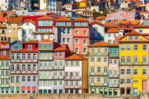 Vibrant houses in Porto